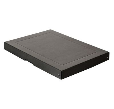 Archivbox Falken PURE Box Black A3, für bis zu 500 Blatt, mit Beschriftungsfeld, L 440 x B 320 x Füllhöhe 40 mm, Blauer Engel, FSC®-Pappe, schwarz