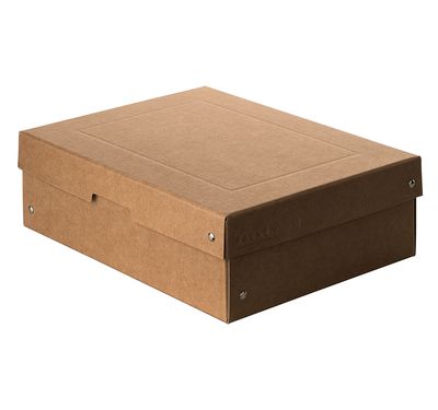 Archivbox Falken PureBox Nature A4, für bis zu 1250 Blatt, mit Beschriftungsfeld, L 320 x B 240 x Füllhöhe 100 mm, FSC®-Pappe, braun