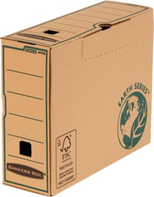 Archivschachtel BANKERS BOX® Serie Earth, FSC®-zertifizierter Karton, B 100 x T 350 x H 260 mm, für Formate A4+, braun, 20 Stück