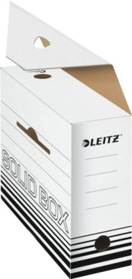 Archivschachtel Leitz Solid Box 6128 100 mm, DIN A4, für 900 Blatt, 10 Stück, weiß