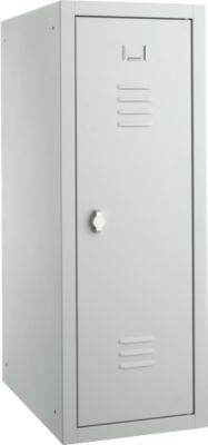 Armoire vestiaire, tôle d'acier, l. 315 x P 500 x H 875 mm, serrure de sécurité à loquet rotatif, assemblée, gris clair