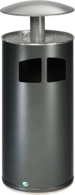 Ascher-/Abfallsammler antik-s./Dach silb