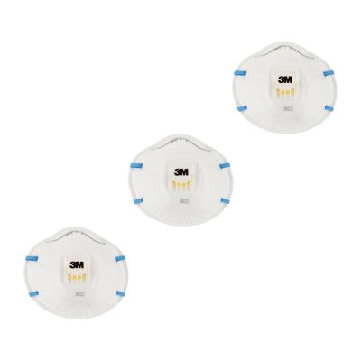 Atemschutzmaske 3M Cool Flow™ 8822, Typ FFP2, 94 % Partikelfilterung, mit Ventil, weiss, 3 Stück