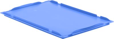 Auflagedeckel D64 für Kasten im EURO-Mass LTB/ELB, 600 x 400 mm, blau