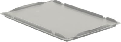 Auflagedeckel D64 für Kasten im EURO-Maß LTB/ELB, 600 x 400 mm, grau