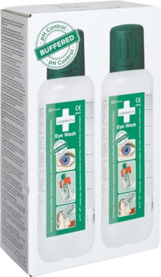 Augenspülflasche Cederroth, 2 x 500 ml, integrierter Augennapf, Staubschutzkappe, Haltbarkeit 4,5 Jahre