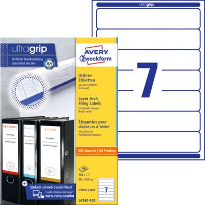 AVERY® Zweckform Ordner-Etiketten, ultragrip, 700 Stück