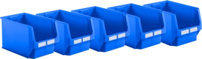 Bac à bec LF 533 SSI Schäfer - polypropylène - L 500 x l. 320 x H 300 mm - 38 L - bleu - set avantageux : 5 pièces 