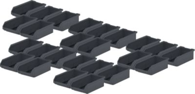 Bac à bec SSI SCHÄFER série ENTRY 210 - en plastique recyclé - L 168 x l 103 x H 52 mm - noir - 25 pièces