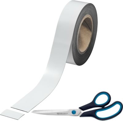 Bande magnétique blanche + ciseaux universels « Easy Grip » gratuits