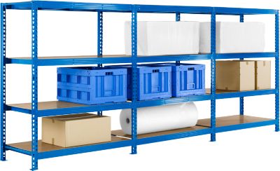 basissectie, Breedvak-legbordstelling, 4 legborden, H 2000 x B 1600 x D 800 mm