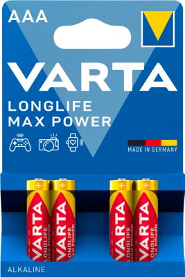 Batterie AAA Micro VARTA Longlife Max Power, 1,5 V, 4 Stück