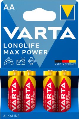 Batterien AA/LR6/Mignon VARTA Longlife Max Power, 1,5 V, 4 Stück