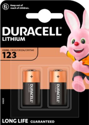 Batterien Duracell High Power Lithium CR123A, Spannung 3 V, 2 Stück