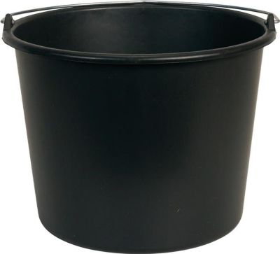 Baueimer GRIPLINE, 12 l, Kunststoff, Liter-Skala, schwarz