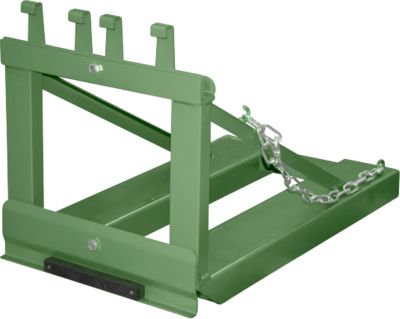 Bauer Mülltonnen-Heber MH-I, mit Gummianschlag, für 1x 80- bis 360-L-MGB, L 1030 x B 585 H 680 mm, lackiert, resedagrün RAL 6011