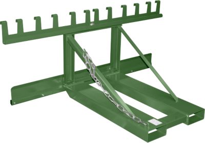 Bauer Mülltonnen-Heber MH-III, mit Gummianschlag, für 3x 80- bis 360-L-MGB, L 1030 x B 1595 x H 680 mm, lackiert, resedagrün RAL 6011