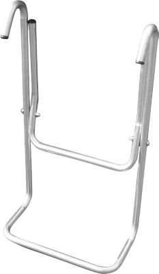 Behälterträger Mottez, für alle Arten von Behältern, 2 Stellungen, mit Rollen, B 670 x T 370 x H 200 mm, Stahl verzinkt, weiß