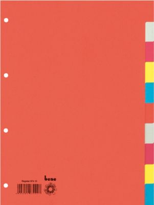 bene Register Blanko, Karton, DIN A4, 10-tlg.