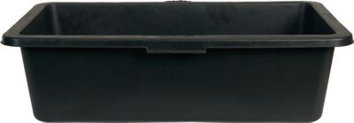 BERDAL Vielzweckwanne GRIPLINE-O, 40l, schwarz, Kunststoff, 4 Griffe, L-Skala