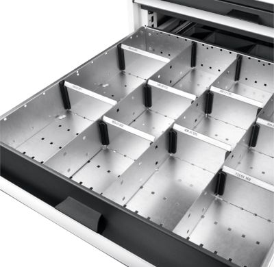 Beschriftungsset, für Kleinteileboxen, 40 Beschriftungsclips, B 39 x H 13 mm, Kunststoff