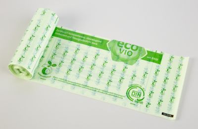 Bio-Müllbeutel DEISS, ecovio-Kunststoff, kompostierbar, flüssigkeitsdicht, 10 St. 30 l