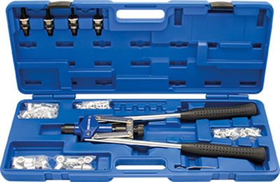 Blindnietmuttern-Hebelzangen-Set PROJAHN, M4-M10, je 20 Blindnietmuttern, Stahl, ergonom. Griff