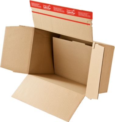 Blitzbodenkarton, DIN A5, doppelter Boden, Selbstklebeverschluss, braun, 10 Stück