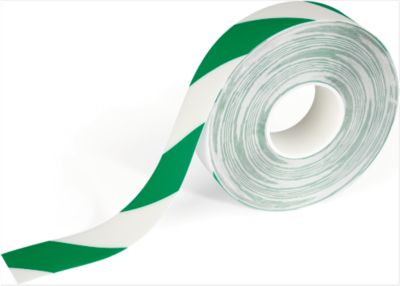 Bodenmarkierungsband Durable, zweifarbig, selbstklebend, 30 m Länge, grün/weiss