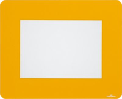 Bodenmarkierungsfenster Durable, für den Innenbereich, Format A5, rutschhemmend, selbstklebend & wiederablösbar signalgelb, 10 Stück