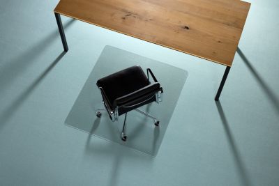 Bodenschutzmatte ECO GRIP HEAVY, für Teppichböden, Ankernoppen, temperaturbeständig, transparent, L 1200 x B 1100 mm