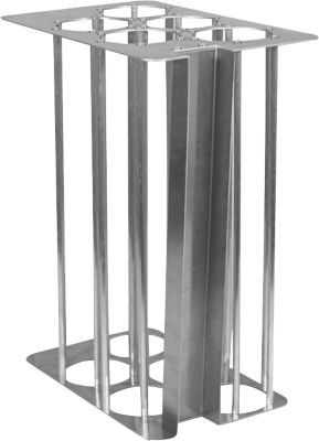 BonTon Bechereinsatz für Circubin 40 L, Aluminium, 5 Löcher Ø 82 mm, Einwurföffnung für Rührstäbchen, alusilber