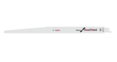 BOSCH Säbelsägeblätter S 1411 DF, für Holz & Metall, L 300 x B 19 mm, TPI 6, BIM-Material, geschränkt gefräst, 25 Stück