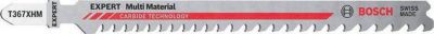 BOSCH Stichsägeblatt Expert T 367 XHM, Multi Material, L 132 mm, Carbide Technology, progressive Zahnteilung, 3 Stück