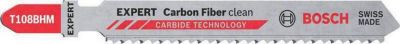 BOSCH Stichsägeblatt T 108 BHM, Carbon Fiber, L 92 mm, Zahnteilung 2,2 mm, für CFK GFK, T-Schaft