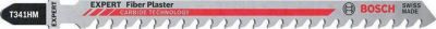 BOSCH Stichsägeblatt T 341 HM, für abrasive Baumaterialien, L 132 mm, Carbide-Technologie, T-Schaft, 3 Stück