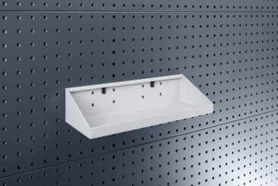 Bott Lochplatten-Ablageschale Perfo M1, B 450 x T 170 x H 105/30 mm, Aluminium, lichtgrau RAL 7035