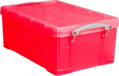 Box, Kunststoff, transparent rot, 9 l