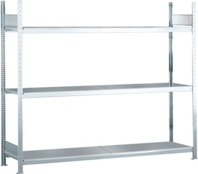 Breedvakstelling WS 2000 - B 1500 x D 400 x H 2000 mm - 3 legborden - draagvermogen per legbord 400 kg - staal - verzinkt