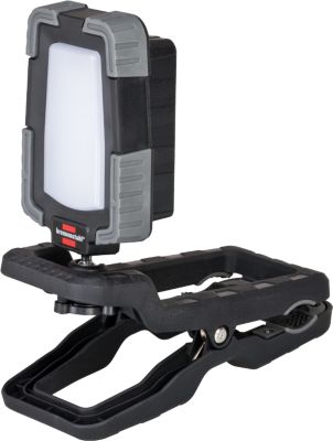 Brennenstuhl Akku-LED-Arbeitsleuchte CL 1050 MA, Clip-System, bis zu 12h, 950 lm, IP65, integrierte USB-Powerbank, schwarz