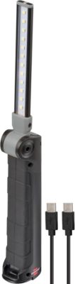 Brennenstuhl Akku LED Handleuchte SANSA 401 A, 400 Lumen, dimmbar, Magnetbefestigung, USB-C, schwarz, IP20, 300 mm hoch