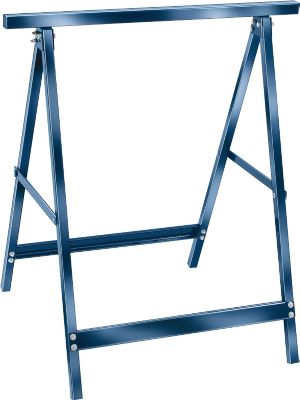 Brennenstuhl Arbeitsbock MB 110, 110 kg Tragkraft, Stahl-Vierkantrohr, zusammenklappbar, mit Kunststoffbeschichtung, B 80 x H 710 mm