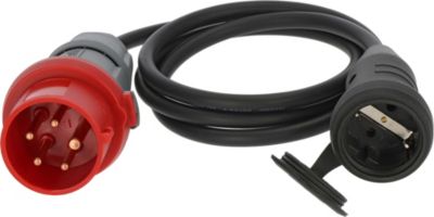 Brennenstuhl CEE-Adapterkabel Professional, 1,5m ölbeständig, IP44, 400V, Baustelleneinsatz, grau/schwarz