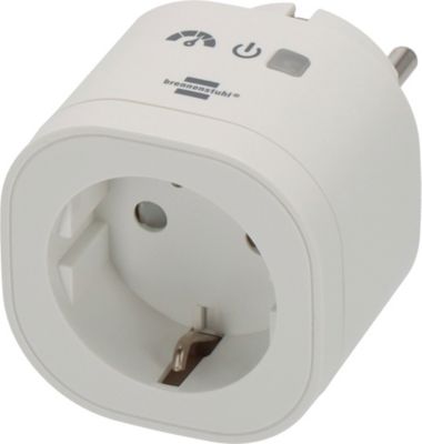 brennenstuhl®Connect WiFi Steckdose WAE 3600 XS01, Matter-kompatibel, Energiemessung, App-Steuerung, grau/weiß