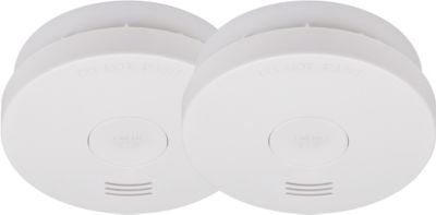 Brennenstuhl Feuermelder 2er-Set RML 3100, 10-Jahres-Batterie, 85 dB Alarmsignal, Stummschaltung, Q-Siegel, VdS-zertifiziert, ⌀ 100 x H 31 mm, weiß