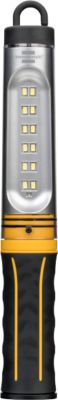 Brennenstuhl LED Akku-Werkstattleuchte WL 500 A, 520 lm, 3 Schaltstufen, Standfuß mit Magnet, drehbarer Haken, Li-Ion Akku, USB-Ladekabel, B 44 x H 300 x T 35 mm, orange/schwarz