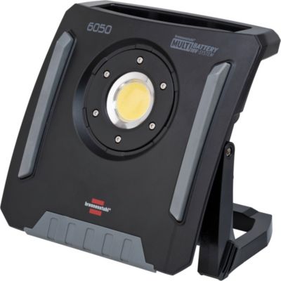 Brennenstuhl LED Hybrid Baustrahler 6050 MH, 6200 Lumen, Aludruckguss, IP65, 6500K, 11 Markenkompatibel, schwarz