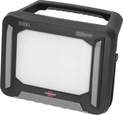 Brennenstuhl Multi Battery LED Akku Strahler 3000 MA, 3150 lm, 4 Schaltstufen, Kippschutzfunktion, mit Griff, Akku-Statusanzeige, IP65, schwarz