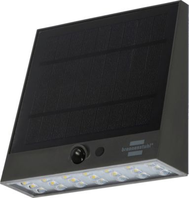 Brennenstuhl Solar LED Aussenstrahler SOL 1000 Plana, 1000 lm, 4 Lichtmodi, Bewegungs- & Dämmerungssensor, IP54, grau