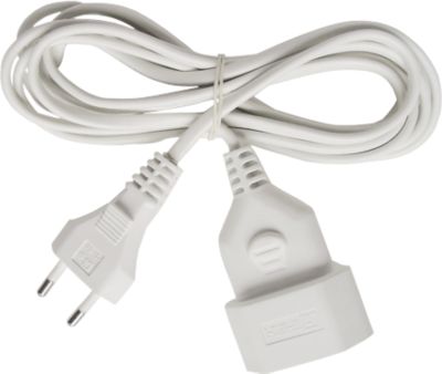 Brennenstuhl Verlängerungskabel, 5 Meter, Kunststoff, Euro-Stecker, Euro-Kupplung, weiß